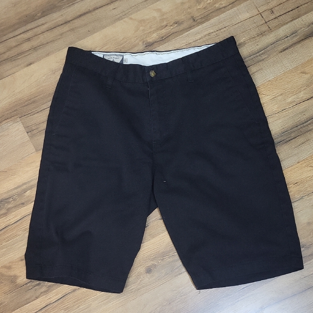 VOLCOM Black Cotton Blend Short